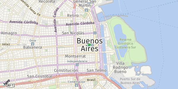 HERE Map of Buenos Aires, Argentina